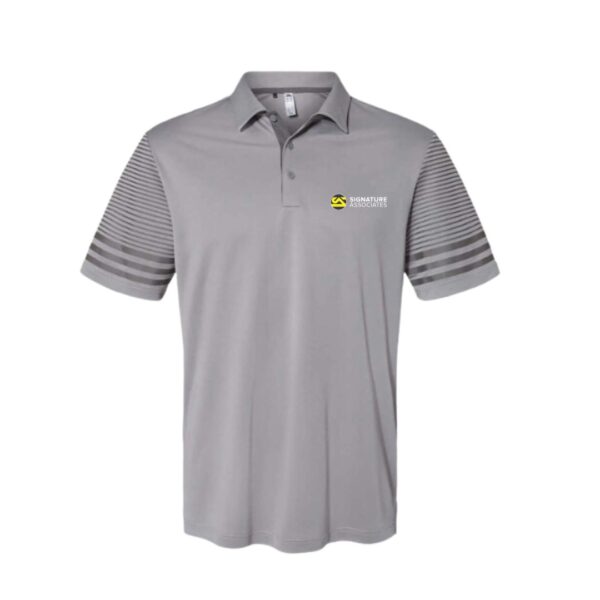 Men's Adidas Striped Sleeve Polo